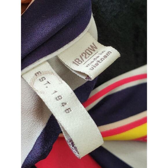 Est. 1946 Women Multicolor Polyester Collared Long Sleeve Button Down Shirt 20W - Picture 9 of 12